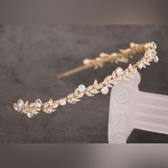 New Never Worn. Purchased For Wedding But Didn’t Use Gold Wedding Headband, Boho Crystal, Wedding Headband, Gold Wedding, Wedding Stuff, Hair Accessories, Women Accessories, Crystals, Hair