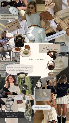 Old money style Vision Board Collage, Everyday Bag Essentials, Classy Lifestyle, Rich Women Lifestyle, Dress Paris, Money Vision Board, Feminine Energy Aesthetic, Money Girl, Vision Board Pictures