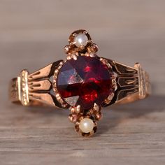 Luxury Red Ruby Ring With Gemstone Accents, Luxury Garnet Wedding Jewelry, Luxury Red Jewelry With Gemstone Accents, Victorian Wedding Jewelry With Gemstone Accents, Red Rose Cut Diamond Jewelry Gift, Wedding Rose Gold Ruby Ring With 17 Jewels, Gift Red Rose Cut Diamond Jewelry, Luxury Red Rings With Rose Cut Diamonds, Heirloom Red Jewelry With Gemstone Accents