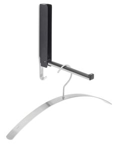 a black and white photo of a computer monitor on a metal stand with two wires attached to it