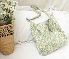 Floral Canvas Shoulder Bag, Women's Artsy Crossbody Bag, Flower Canvas – Elena Handbags Casual Floral Print Shoulder Bag For Daily Use, Spring Canvas Shoulder Bag For Daily Use, Green Canvas Shoulder Bag For Spring, Spring Shoulder Canvas Bag For Daily Use, Spring Green Canvas Shoulder Bag, Summer Floral Print Canvas Shoulder Bag, Travel Cotton Bag With Floral Print, Cotton Travel Bag With Floral Print, Spring Canvas Bucket Shoulder Bag