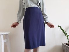 Formal Blue Long Skirt, Formal Long Blue Skirt, Fitted Blue Elegant Wrap Skirt, Blue Lined Pencil Skort, Blue Pencil Skort With Lined Skirt, Blue Lined Pencil Skirt Skort, Blue Pencil Skirt Lined Skort, Blue Long Wrap Skirt, Blue Relaxed-fit Midi Pencil Skirt