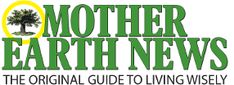 the mother earth news logo with an image of a tree in the middle and text that reads