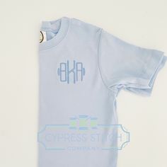 Looking for a special and personalized shirt for your little one? Look no further than our Personalized Boys Chest Monogram Shirt! This toddler everyday shirt is a stylish and comfortable addition to any young boy's wardrobe. Made from high-quality 100% cotton, this shirt is soft, breathable, and perfect for all-day wear. The chest monogram is customizable with your child's initials, making it a unique and thoughtful gift. Our professional-grade embroidery machine ensures that the monogram is ap Boy Monogram Ideas, Baby Boy Monogram, Boy Monogram, Monogram Shirt, Personalized Clothing, Monogram T Shirts, Monogram Shirts, Tone On Tone, Shirt Embroidery