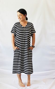 24-7 House Dress, the new mom wardrobe staple! Loose & comfortable for lounging, or dress it up to go out. Soft & light fabric, yet never sheer and POCKETS. Perfect for pregnancy, breastfeeding & beyond! Comfortable V-neck Relaxed Fit Dress, Black Short Sleeve Maxi Dress For Loungewear, Casual Nursing Friendly Summer Dresses, Casual Summer Nursing Friendly Dresses, Casual Relaxed Fit Maxi Dress For Loungewear, Casual Maxi Dress With Relaxed Fit For Loungewear, Casual Cotton Maxi Dress For Loungewear, Maternity Maxi Dress With Short Sleeves, Short Sleeve Maxi Dress For Maternity