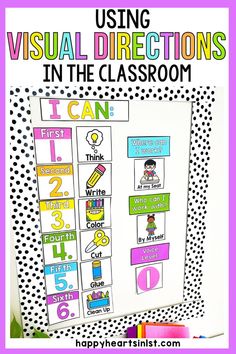 Visual direction picture cards visual directions in the classroom classroom management strategy help students follow directions Be More Independent, Digital Visual, Classroom Management Elementary, Classroom Organization Elementary, Teaching Classroom Management, Sped Classroom, Kindergarten Classroom Decor, Teaching Second Grade, Classroom Strategies