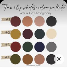 the color palettes for this wedding photo shoot