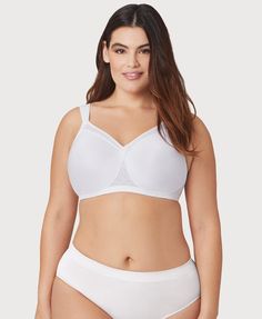 MagicLift Seamless Support T-Shirt Bra White | Glamorise Plus Size Bras Supportive Seamless White Nursing Bra, Supportive White Bra With Light Support, White Seamless Full Coverage Nursing Bra, Supportive Light Support White Bra, White Supportive Nursing Bra With Built-in Bra, White Full Coverage Sports Bra With Seamless Construction, Supportive Seamless White Bra, White Micro-elastic Seamless Bra, Supportive White Seamless Bra