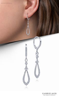 14K White Gold Diamond Earrings EG14220W45JJ #GabrielNY#UniqueJewelry #FineJewelry#GabrielAndCo #FineJewelry#FashionJewelry#UniqueJewelry #GiftIdeas #DiamondJewelry#Jewelry #gabrieljewelry#UniqueGifts #Jewelry #Design#HandcraftedJewelry #Elegance #Earrings #FashionEarrings #DiamondEarrings #UniqueEarrings #WhiteGoldEarrings#WhiteGoldFashionEarrings #GoldEarrings #DropEarrings #Graduations #GraduationsGift #Graduations2020 #MarquiseShape #14k #14kWhiteGold Macy's Luxury Silver Earrings, Luxury Diamond Earrings With Ear Wire For Gift, Luxury Diamond Dangle Earrings With Pearl Drop, Luxury Long Drop Diamond Earrings, Luxury Classic Teardrop Dangle Earrings, Modern Luxury Silver Linear Earrings, Luxury Silver Formal Bridal Earrings, Affordable White Teardrop Earrings For Formal Occasions, Luxury Formal Drop Wrap Earrings