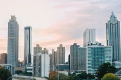 the city is full of tall buildings and skyscrapers