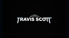 the title for travis scott's upcoming album is shown in white letters on a black background