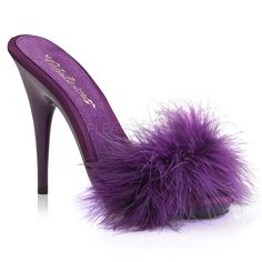 5" Heel Blue Satin Platform  Marabou Sandal | Fabulicious POISE-501F Cercei Din Lut Polimeric, Striped Shoes, Light Up Shoes, Purple Shoes, Corsets And Bustiers, Purple Satin, Lingerie Accessories, Blue Sandals, 5 Inch Heels