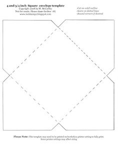 an image of a square envelope template