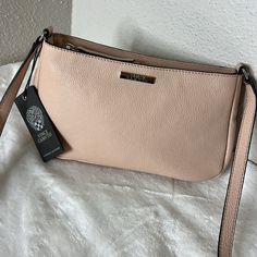 Vince Camuto Elana Genuine Leather Crossbody Bag Color Spring Range New -Comes From A Clean And Smoke-Free Home! Fast Ship! Bundle & Save! Blush Clutch Bag For Travel, Blush Clutch Bag For Everyday Use, Classic Blush Leather Shoulder Bag, Blush Crossbody Shoulder Bag For Travel, Blush Crossbody Satchel For Everyday Use, Blush Shoulder Bag With Zipper For Everyday Use, Blush Leather Bag For Everyday Use, Blush Soft Leather Shoulder Bag For Everyday Use, Leather Shoulder Bag In Blush For Shopping