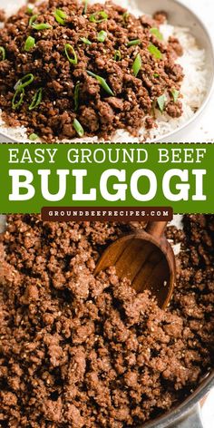 A perfect weeknight dinner idea! This ground beef bulgogi is ready in just 20 minutes. Served in a bowl with rice, this Korean ground beef recipe is a delicious and easy meal you'll surely love!