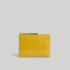 Madewell The Small Travel Zip Pouch Size 4” By 5.1/5” Yellow Pouch Wallet For Everyday Use, Gold Wallet With Zipper Pouch, Yellow Coin Purse For Everyday Use, Classic Gold Pouch Wallet, Yellow Coin Purse With Zipper For Everyday Use, Yellow Zipper Pouch Coin Purse For Daily Use, Brown Leather Clutch, Madewell Bags, Branded Wallets