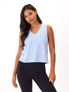 Hera Triblend Jersey V-Neck Tank Womens Tops Tanks Threads 4 Thought Versatile V-neck Tank Top For Everyday, Athleisure Muscle Tank Tee For Loungewear, Athleisure Muscle Tee Tank For Loungewear, Sporty Tank Muscle Tee For Loungewear, Relaxed Summer Activewear For Everyday, Relaxed Everyday Summer Activewear, Comfortable Relaxed Fit Sleeveless Tank Top, Casual V-neck Tank Top For Loungewear, Blue Relaxed Fit Tank Top For Everyday