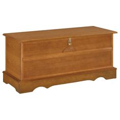 the chest is made from wood and has two drawers