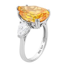 You'll look simply radiant whenever you wear this Rosabella yellow and white cubic zirconia 3-stone ring. Click on this JEWELRY & WATCHES GUIDE to learn about fit, styles, materials and more! You'll look simply radiant whenever you wear this Rosabella yellow and white cubic zirconia 3-stone ring. Click on this JEWELRY & WATCHES GUIDE to learn about fit, styles, materials and more! FEATURES Shank style: 3-stone Band fit: half-round Nickel free Metal: sterling silver Plating: rhodium Finish: polis Three Stone Cubic Zirconia Diamond Ring, Fine Jewelry Yellow Topaz Ring With Cubic Zirconia, Yellow Cubic Zirconia Rings With Brilliant Cut, Yellow Topaz Ring For Wedding, Trillion Cut Three Stone Cubic Zirconia Jewelry, Pear-shaped Three Stone Cubic Zirconia Jewelry, Luxury Three Stone Diamond Yellow Jewelry, Luxury Three Stone Yellow Diamond Jewelry, Three Stone Pear-shaped Jewelry