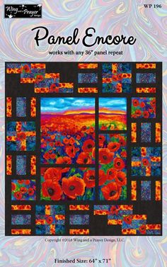 the cover of panel encrose with an image of oranges and blue flowers