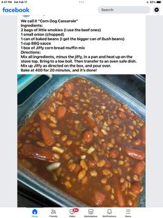 the food is being cooked on the facebook page