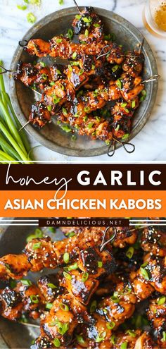 Asian Chicken Kabobs, Honey Garlic Marinade, Garlic Marinade, Chicken Kabobs, Summer Recipes Dinner, Asian Chicken, Summer Eating, Health Dinner Recipes