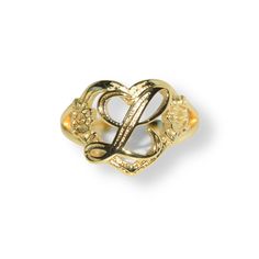 Adore Initial Ring – Harper Ray Accessories Initial Ring Gold, L Initial, Gold Initial Ring, Initial Ring, Ring Gold, Ring Bracelet, Initials, Gold Rings, Size 6