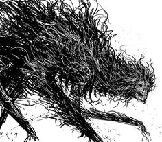 Uma arte muito bonita feita pela um gringo e queria apreciar Darkbeast Paarl Art, Bloodborne Monster Art, Unsettling Monsters, Ink Monster Art, Dark Souls Monsters, Dark Creatures Monsters, Dark Monster Art, Bloodborne Drawing, Darkbeast Paarl