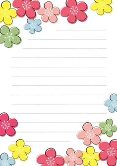 an image of flowers lined up in the middle of a paper with space for text