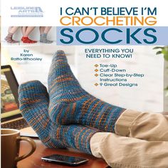 the cover of i can't believe i'm crocheting socks everything you need to know