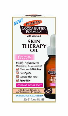 Amazon.com: Palmer's Cocoa Butter Formula Moisturizing Skin Therapy Oil for Face with Vitamin E, C & 10 Pure Facial Oil Blend, Rosehip Fragrance, 1 Ounce : Beauty & Personal Care Skin Therapy Oil, Facial For Dry Skin, Palmer's Cocoa Butter, Palmers Cocoa Butter, Cocoa Butter Formula, Skin Therapy, Best Essential Oils, Walmart Canada, Good Mental Health