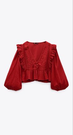 Chique Outfit, Top With Ruffles, Mode Inspo, Casual Style Outfits, Looks Vintage, Embroidered Top, Outfits Casuales