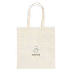 a tote bag with an image of two cupcakes on the front and bottom