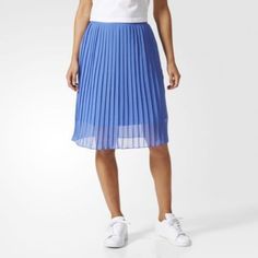 New Adidas Blue Pleated Skirt Size S Blue Casual Mini Pleated Skirt, Blue Workwear Skirt For Summer, Blue Summer Workwear Skirt, Casual Blue Pleated Skirt, Blue Skirt For Summer Workwear, Light Blue Knee-length Skirt For Spring, Blue Summer Skirt For Work, Spring Blue Pleated Skirt Bottoms, Spring Blue Pleated Skirt