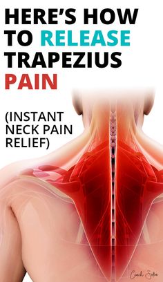 Neck and upper back pain is usually caused by a tight trapezius muscle. In this post I'll show you exactly how to fix trapezius pain by releasing the upper, middle, and lower trapezius muscles with both deep tissue massage release and neck stretches that will help you release neck tension and muscular trigger points. The post includes a video tutorial to show you how to do this. You'll learn exactly how to get rid of neck pain... Neck Pain Exercises, Neck And Shoulder Exercises, Pain Relief Remedies, Shoulder Pain Relief, Shoulder Exercises, Lower Back Pain Exercises, Neck Exercises, Upper Back Pain, Muscle Pain Relief