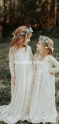 Boho Flower Girl, Long Flower Girl Dresses, Cheap Flower Girl Dresses, Cheap Flowers, White Flower Girl Dresses, Tulle Flower Girl, Flower Girl Dress Lace, Flower Girl Dresses Tulle