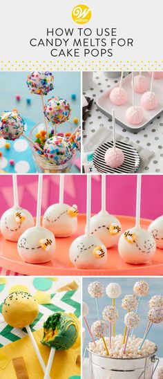 how to use candy melts for cake pops and other desserts that you can make at home