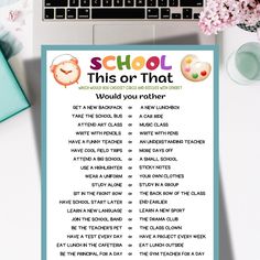 this is an image of a printable back to school checklist for teachers and students