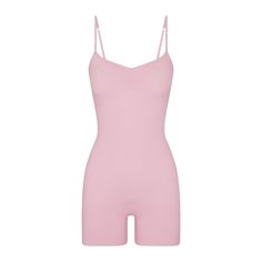 MICRO POINTELLE TANK ONESIE | BABY PINK