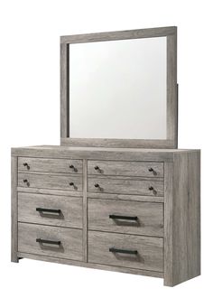 Tundra Gray Bedroom Mirror - Ornate Home Best Dresser, Platform Bedroom Sets, Grey Dresser, Curved Headboard, Dresser Top, Box Spring Bed, Brown Bedroom, Gray Mirror, Dresser Mirror