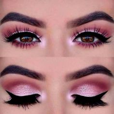 Pink Smokey Eye, Smokey Eye Makeup Look, Pink Eye Makeup, Eyeshadow For Brown Eyes, Valentines Day Makeup