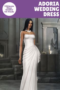 an image of a woman in a white dress with the words adora wedding dress