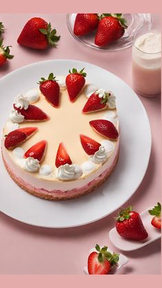 Strawberry Cake Strawberry Cheesecake, Fresh Fruits, Strawberry Cake