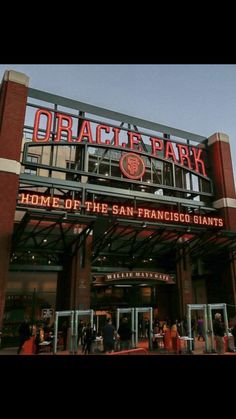 the entrance to oracle park home of the san francisco giants