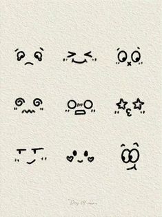 an image of different faces drawn on paper