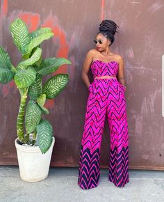 African Inspired Wedding, African Print Jumpsuit, Goddess Fashion, Look Rose, Ankara Style, African Inspired Fashion