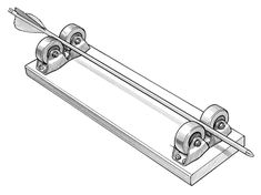 a drawing of a pair of rollers attached to a piece of metal with two handles