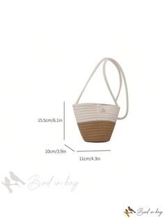 Bird in Bag - Simple and Fashionable Multifunctional Shoulder Crossbody Bag Trendy White Beach Bag With Adjustable Strap, White Crossbody Beach Bag With Adjustable Strap, White Crossbody Bucket Bag For Summer, Casual White Crossbody Beach Bag, White Bucket Bag With Mobile Phone Pocket For Summer, White Casual Straw Bag With Mobile Phone Holder, Casual White Straw Mobile Phone Bag, Trendy White Bucket Beach Bag, Spring Bucket Shoulder Bag With Adjustable Strap