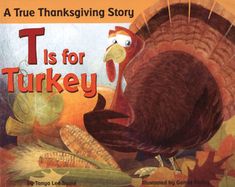 a children's book with an image of a turkey