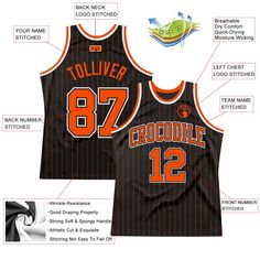 an image of a basketball jersey with instructions on the front and side, including details